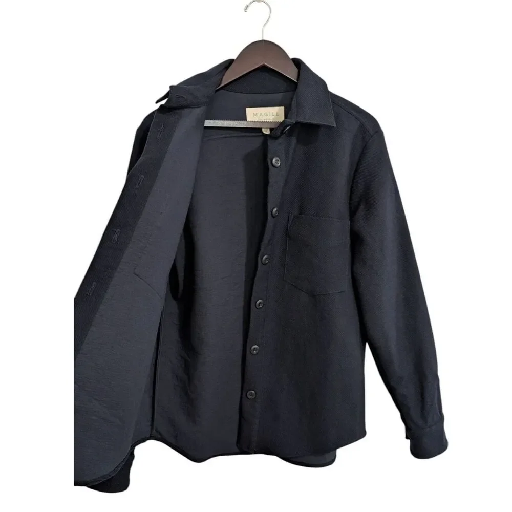 Archival Todd Magill Los Angeles Mens Navy Cotton Heavyweight Twill Shirt Jacket